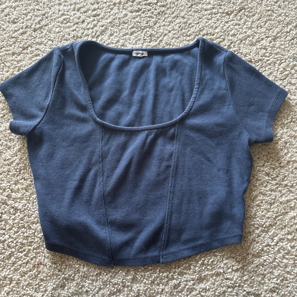 Garage Navy Crop Top
